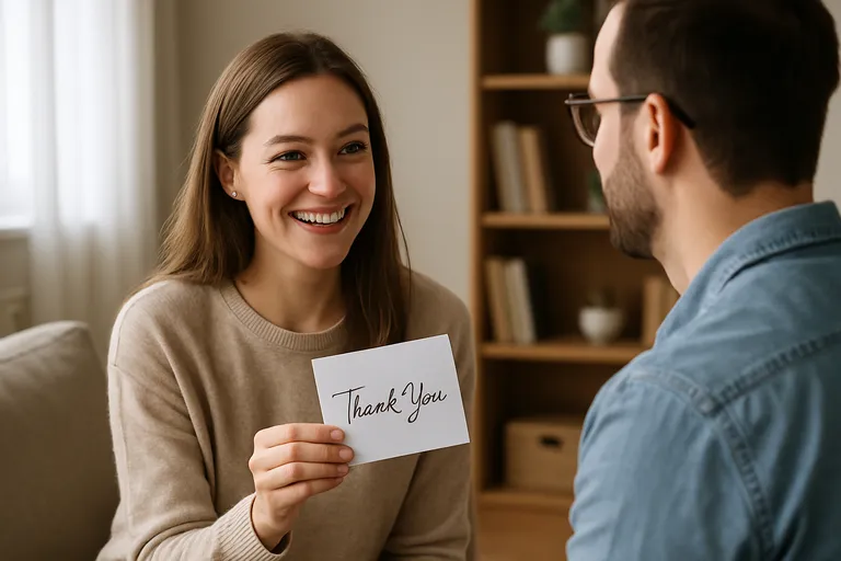 Wanneer geef je een bedankje?