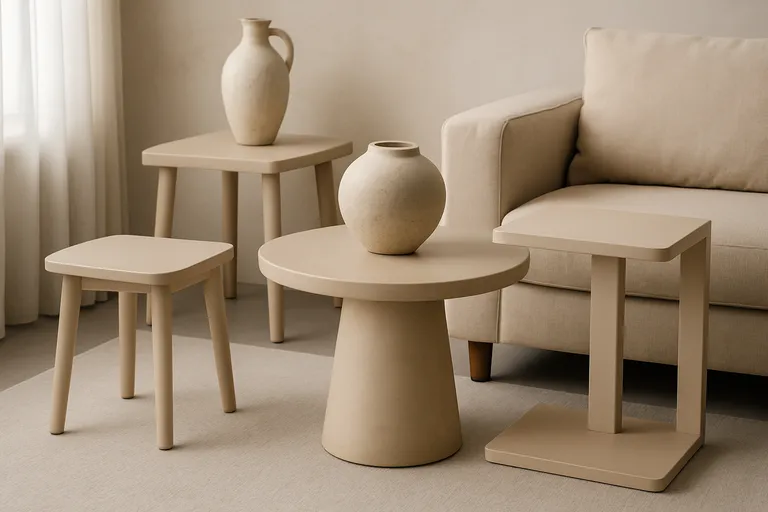 Beige bijzettafels: veelzijdige stijlen en toepassingen in je interieur Beige bijzettafels: veelzijdige stijlen en toepassingen in je interieur