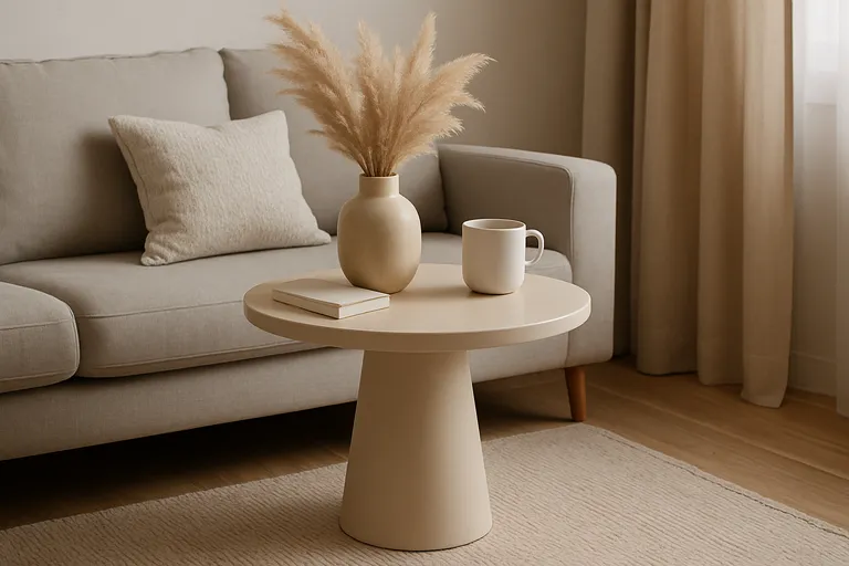 De charme van een beige bijzettafel