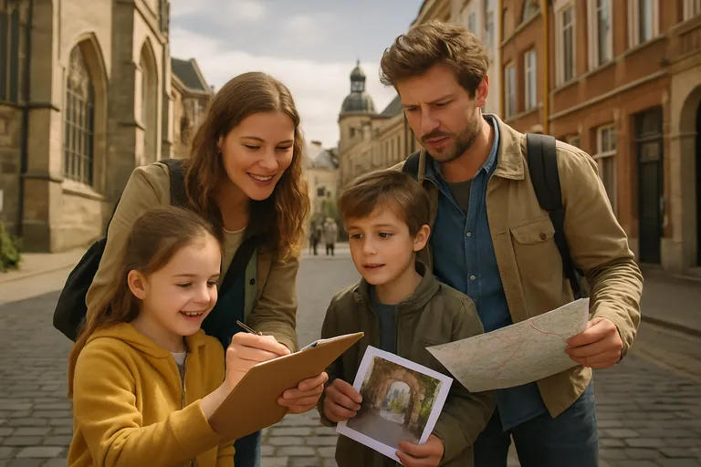 Een avontuurlijke familiespeurtocht: samen de stad ontdekken Een avontuurlijke familiespeurtocht: samen de stad ontdekken
